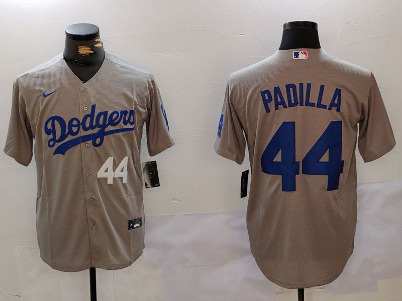 Men Los Angeles Dodgers #44 Padilla Grey Game 2024 Nike MLB Jersey style 7